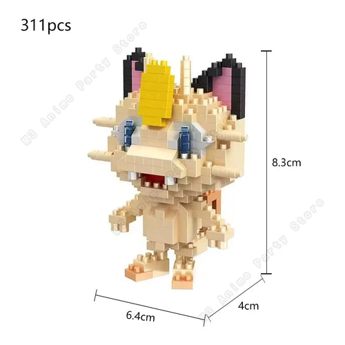 Pokemon Building Blocks Set Pikachu Bricks Block Assembling Micro