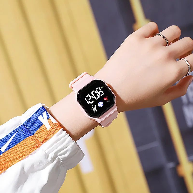 Kids Watch Sport LED Digital Watches Football Silicone Strap