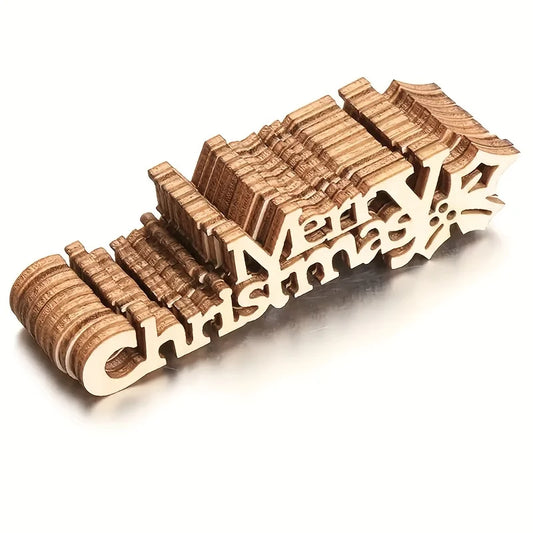 10/30pcs 9x2.5cm/3.54x0.98in Merry Christmas Hanging Ornament Wooden