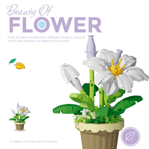 Potted Building Blocks Simulate Succulent Flower Bouquets, Creative