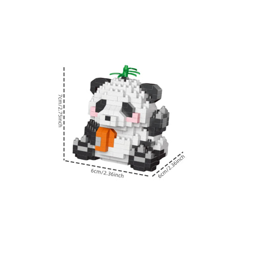 Adorable Panda-Shaped Building Blocks Toy Set: Desirable Desktop
