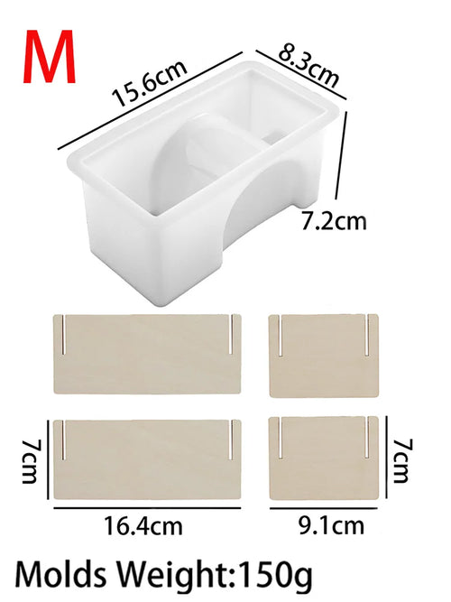 Cube Rectangular Hydroponic Vase Silicone Mold DIY Test Tube Water