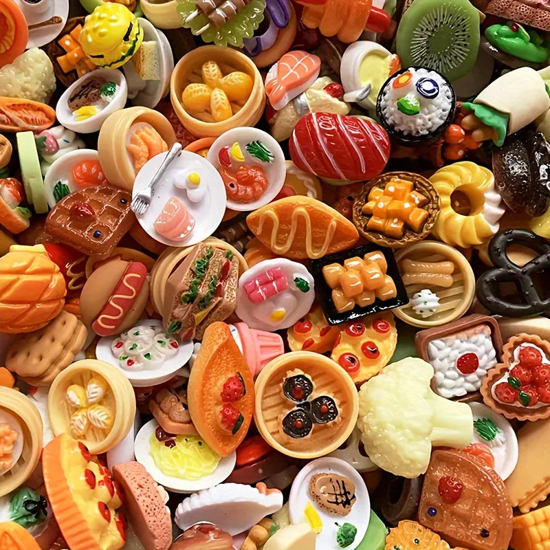 Mini Food Toys Mixed Style Resin Food Doll Kitchen Mini Food Statue