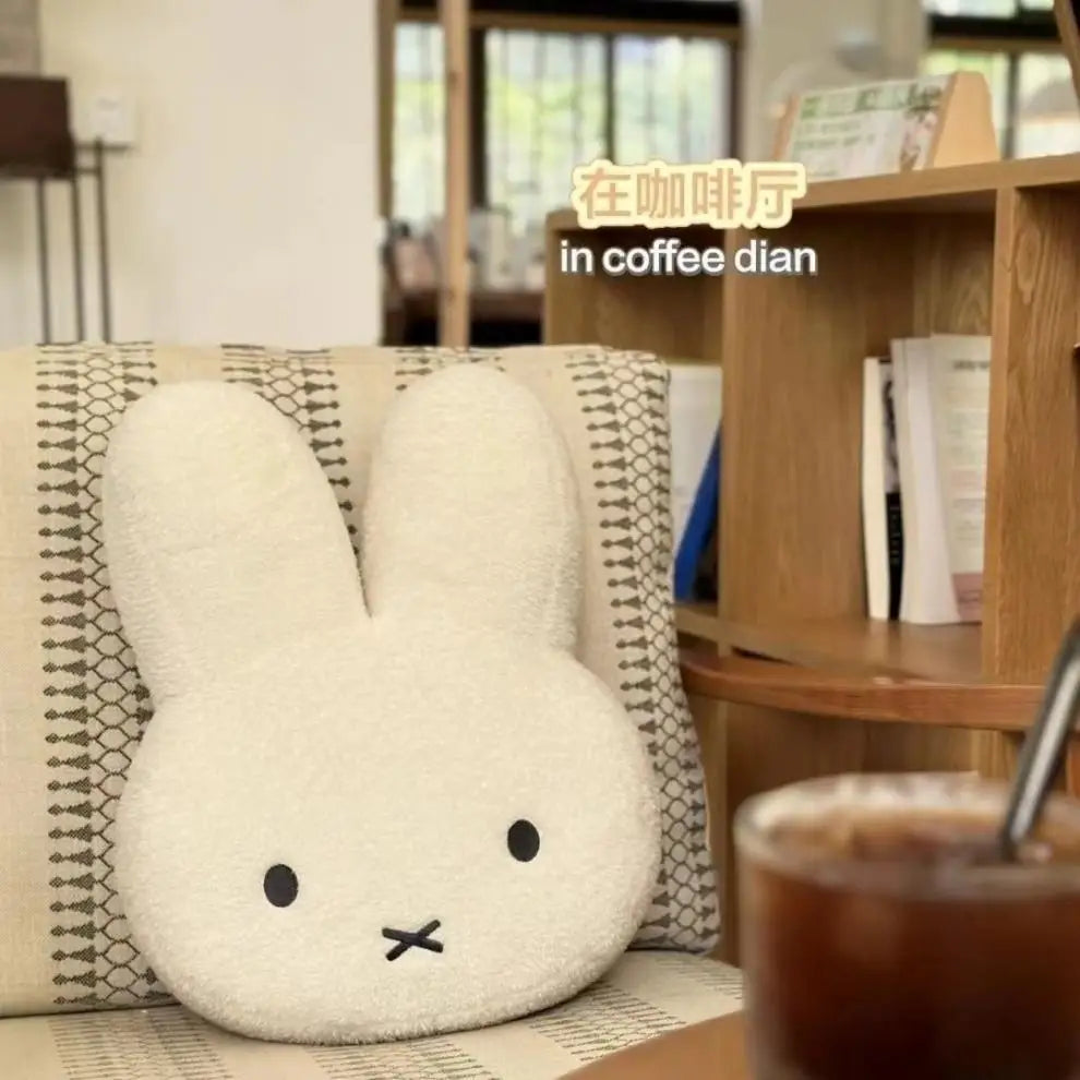 Miffy Black eyes Cute Doll Plush Toy Kawaii Bed Pillow soft
