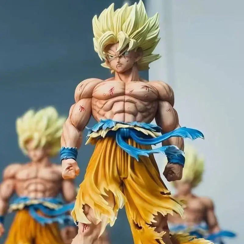 Jt Statue Dragon Ball Z Son Goku Figure Replaceable Heads Led Base