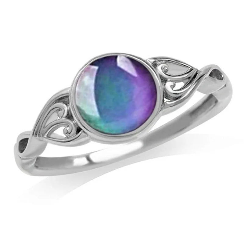 Moon Stone Color Changing Mood Ring, Fashion Jewelry  Gift