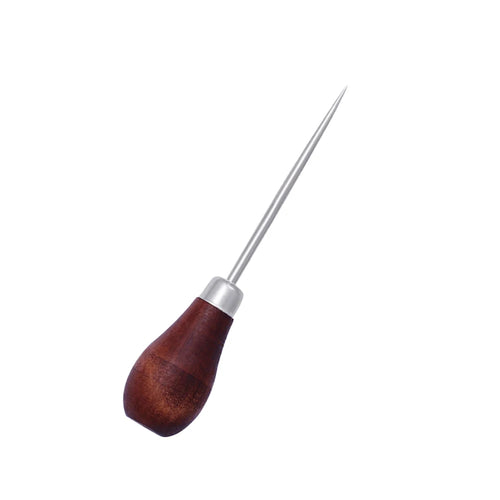 DIY Wooden Handle Awls Leather Tent Sewing Awl Shoes Repair Tool Hand