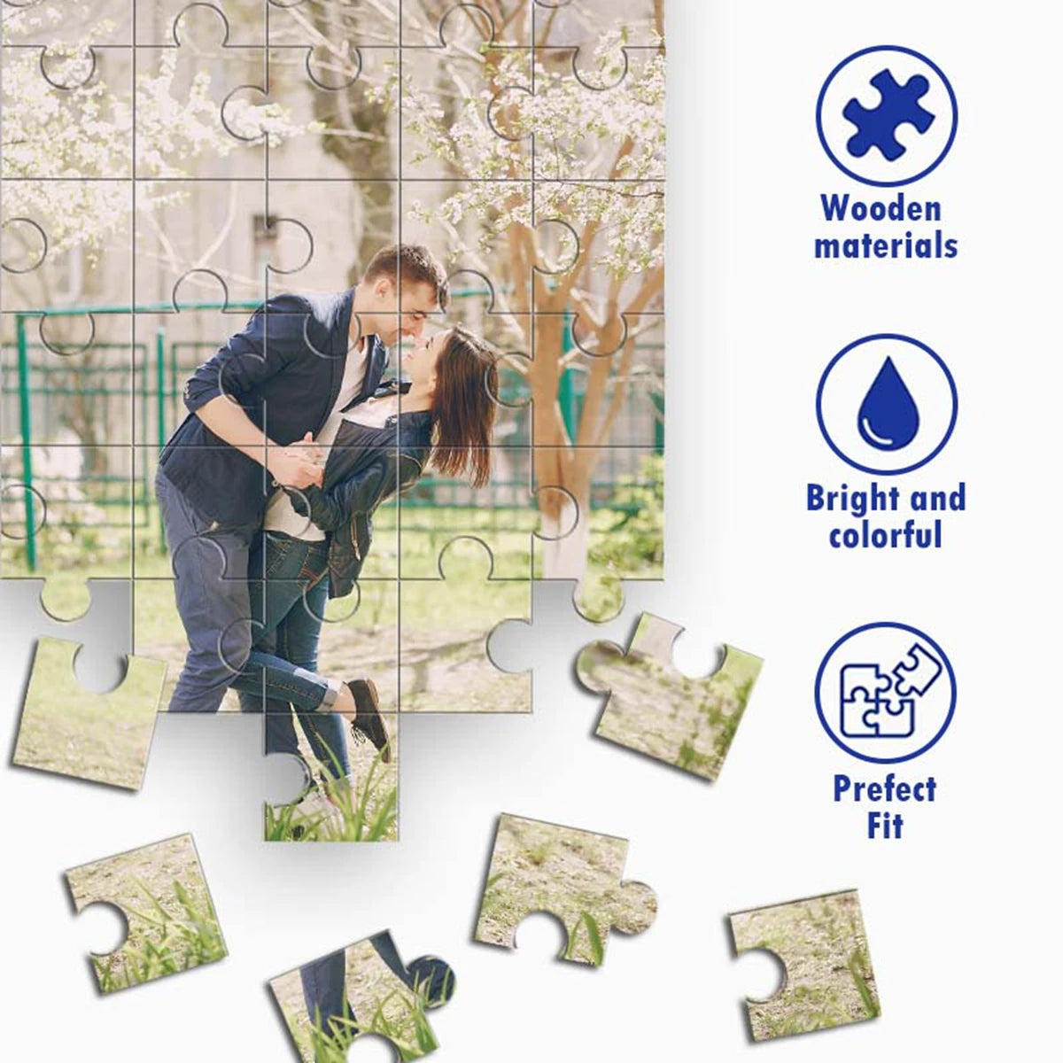 35/300/500/1025pcs Personalized Custom Photo Puzzle Friend Upload
