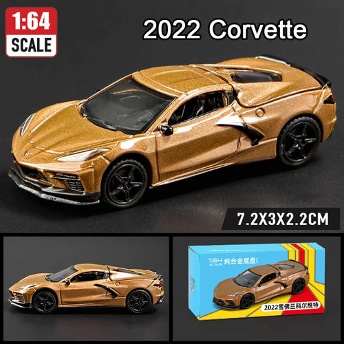 1:64 Scale JDM Corvette GT500 Firebird Daytona Stardust Alloy Diecast