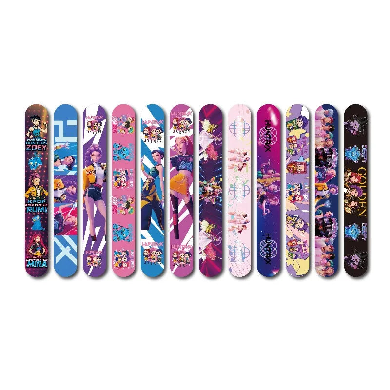 12/24/36  PCS  Kpop Demon Hunter Slap Bracelets Anime Snap Wristband