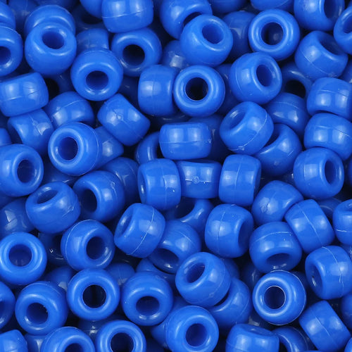 100/400pcs 6x9mm Solid Color Large Hole Pony Beads DIY Jewelry Making