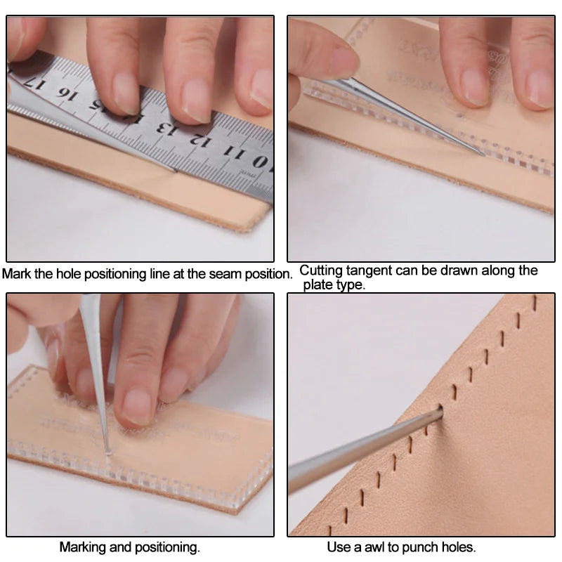 DIY Wooden Handle Awls Leather Tent Sewing Awl Shoes Repair Tool Hand