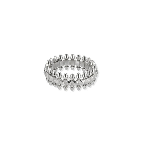 2025 Design Style Riveted Bullet Stainless Steel Rings For Women Punk