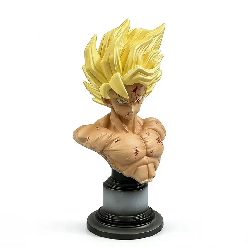 Jt Statue Dragon Ball Z Son Goku Figure Replaceable Heads Led Base