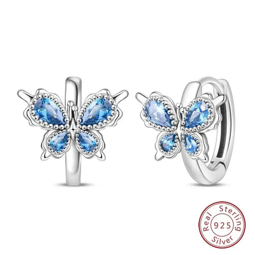 Hot 925 Sterling Silver Earrings Charm Simple Shining Lotus Zircon