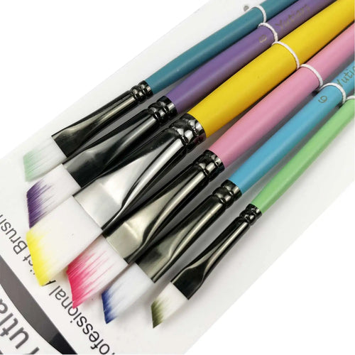 Yutiars Professional Artist Paint Brush Set - 6/24 PCS, Nylon Bristles