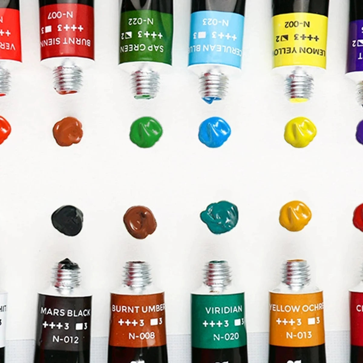 Acrylic Paint Set 12/24/30 Colours 12ml, Perfect for Canvas, Wood,