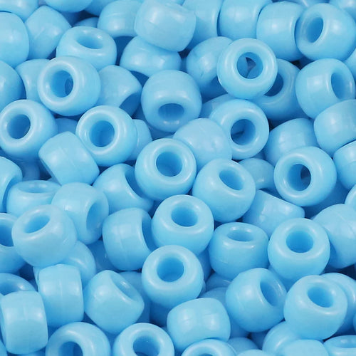 100/400pcs 6x9mm Solid Color Large Hole Pony Beads DIY Jewelry Making
