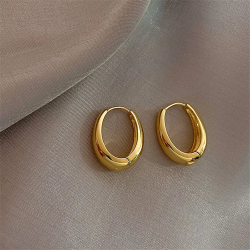 LATS 2024 Hot Sale Fashion Metal Drop Earrings for Woman Vintage Hoop