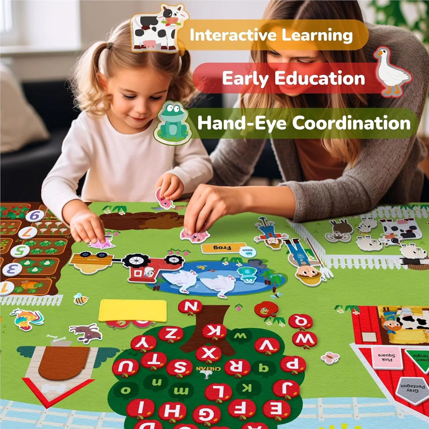 Montessori Toy Solar System Felt Story Busy Board Set for Toddlers