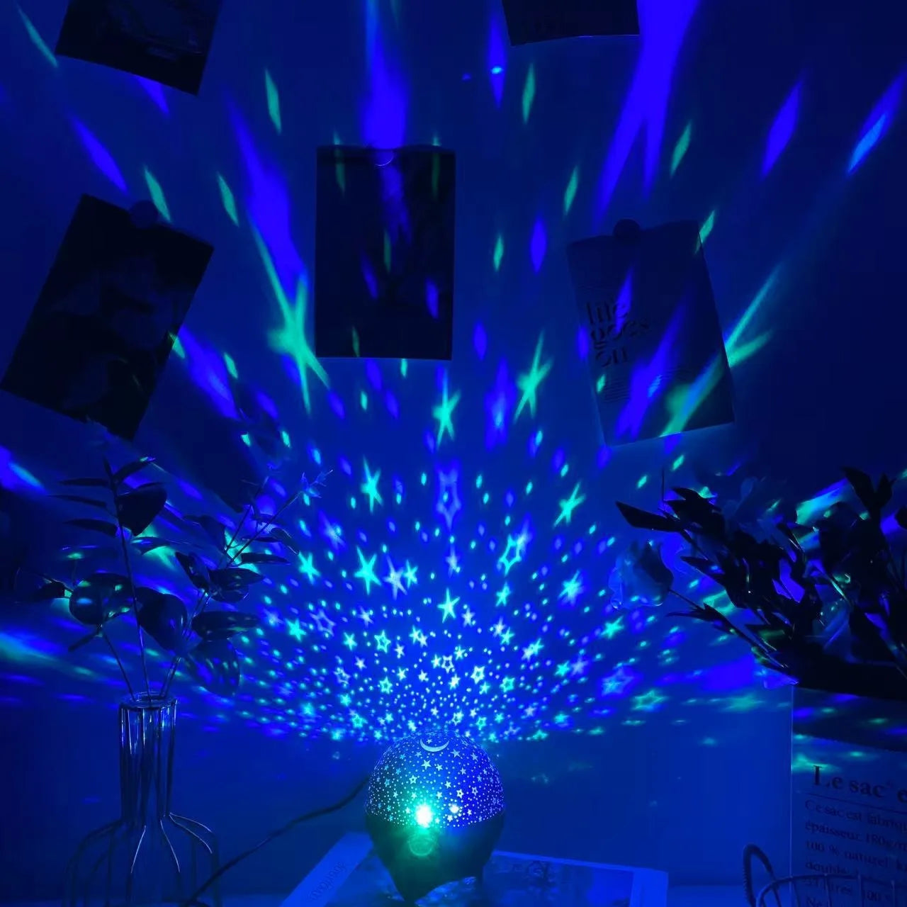 RGB Night Lights LED Projector Light Starry Moon Galaxy Projection