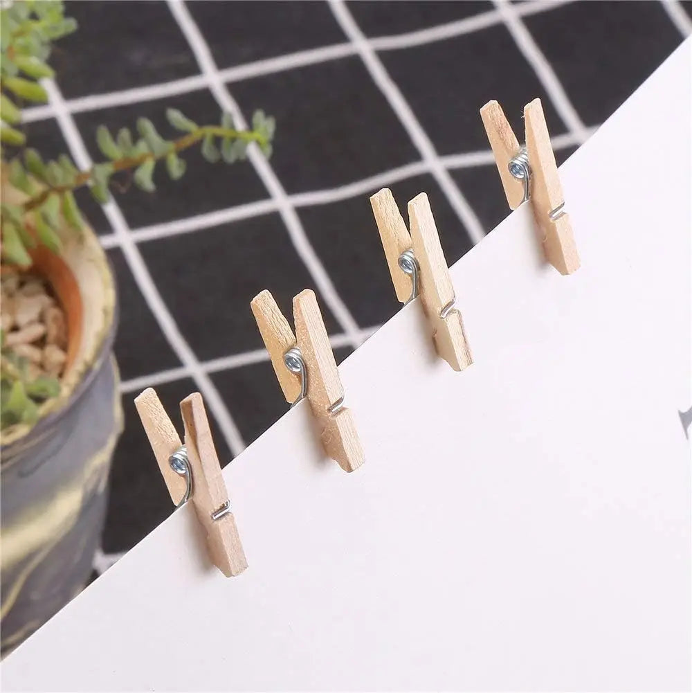 10/20/50 mini wood clothespins, 1-inch small craft wood clips, free