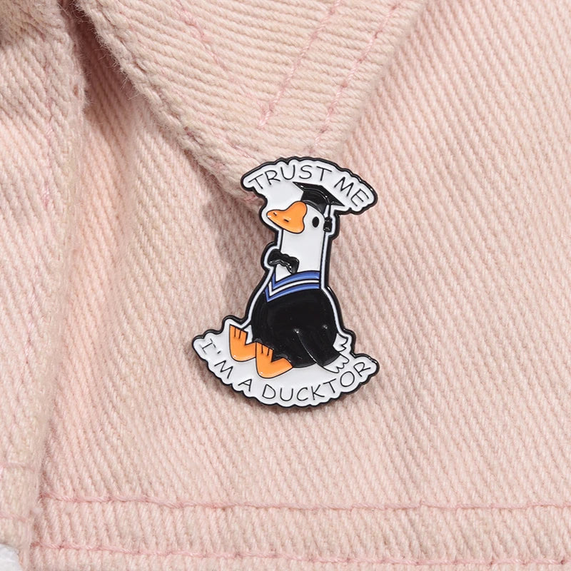 Trust Me I'm a Doctor Enamel Pin Animal Veterinarian Plague Doctor