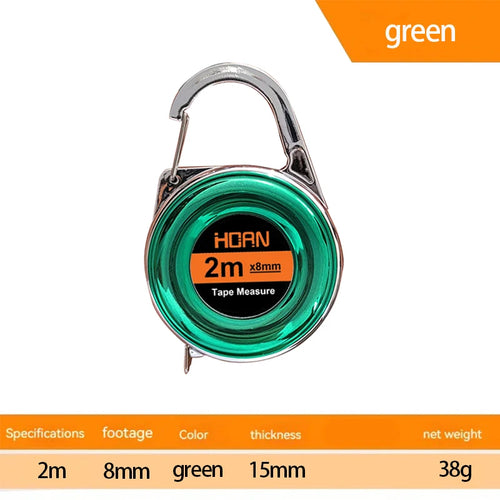 1pc Mini Keychain Tape Measure 2m Steel Tape Measure Delicate Small