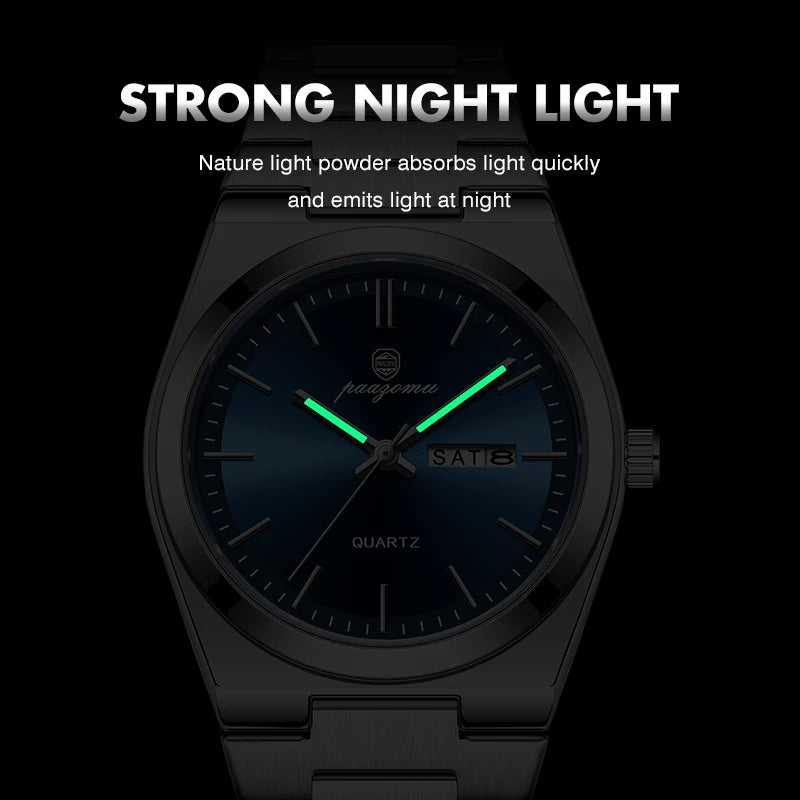 PAAZOMU Luxury Quartz Man Wristwatch Sport Men Watches Waterproof