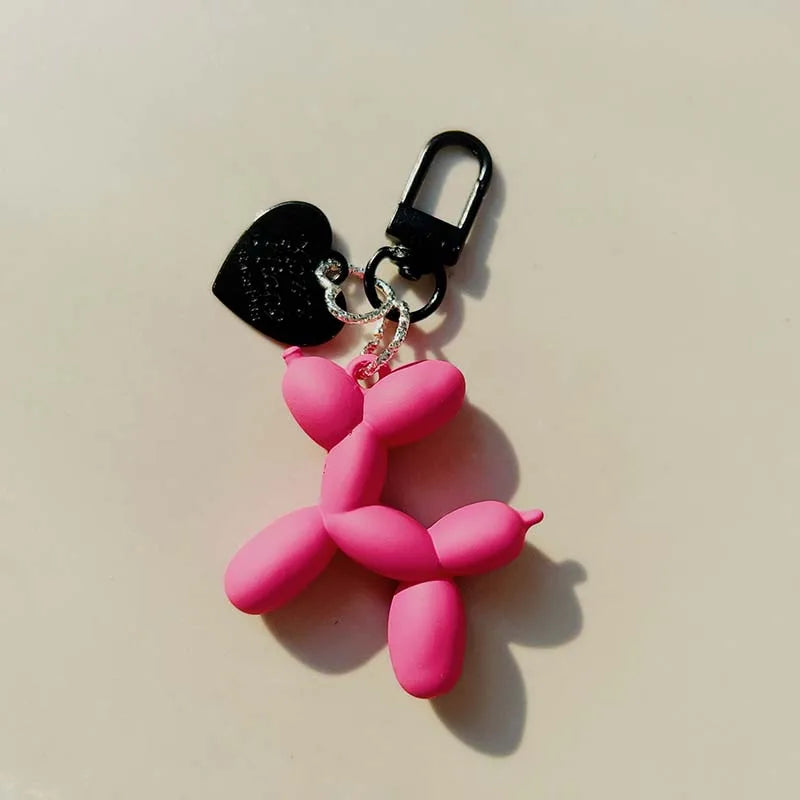 Jelly Cute Jelly Balloon Dog Keychain Pendant Cartoon Dog Chain