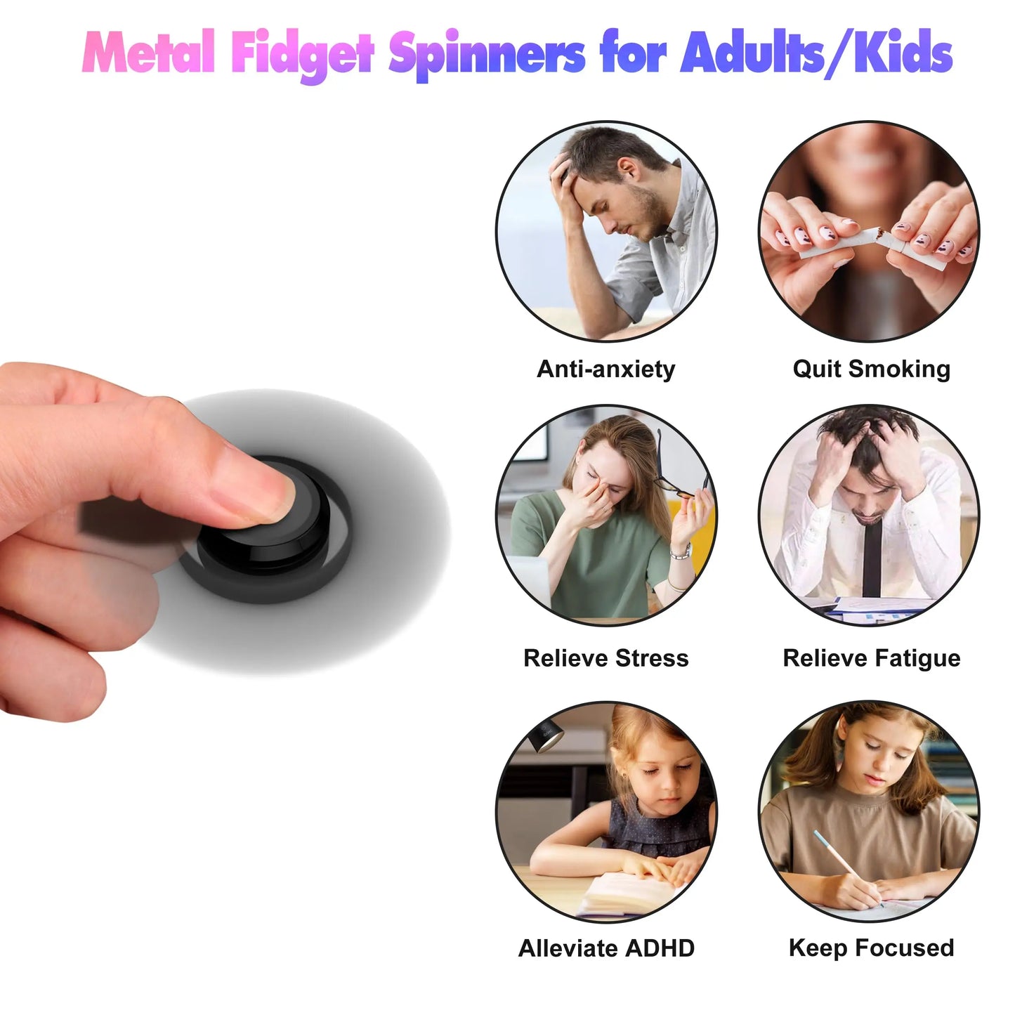 Rainbow Fidget Spinner Toys Metal UFO Small Handheld Finger Spinners