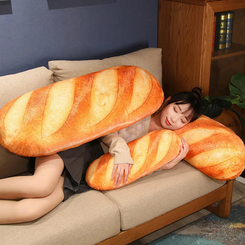 French Bread Plush Pillow Stuffed Printing Images Food Plushie Peluche