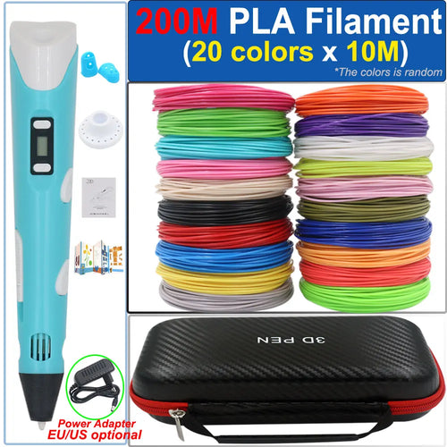 Children's 3D Pen 3D Drawing Printing Pen with LCD Screen Power