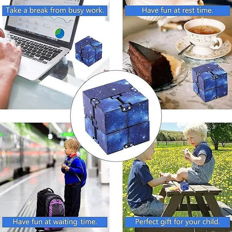 Infinity Cube Flip Adhd Toys Anxiety Toy Fingertips for Game Puzzle
