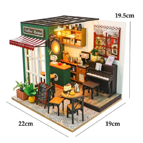 DIY 3D Puzzles Wooden Toy Miniature Dollhouse Handmade Doll House