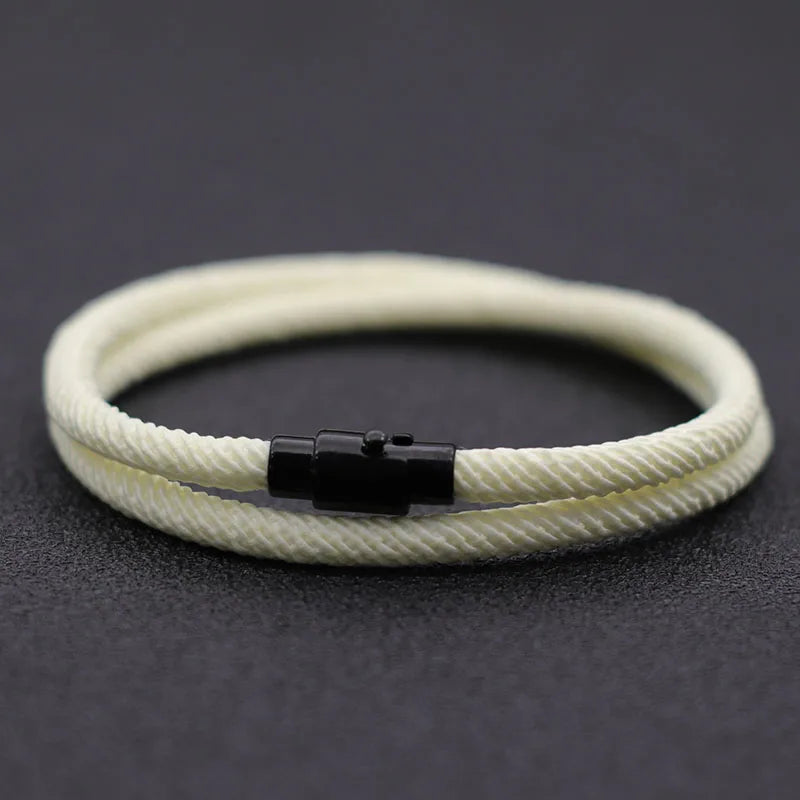 New Minimalist Men Rope Bracelet Double Layer Survival Braclet Homme