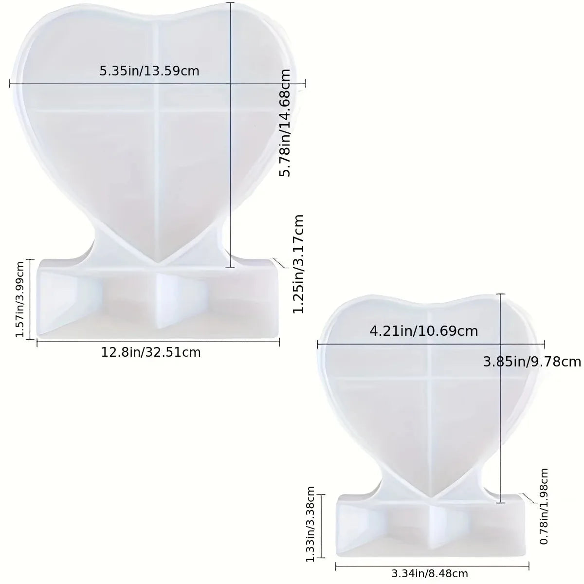 Resin Molds Heart-Shaped Photo Frame Mold, DIY Personalized Photo
