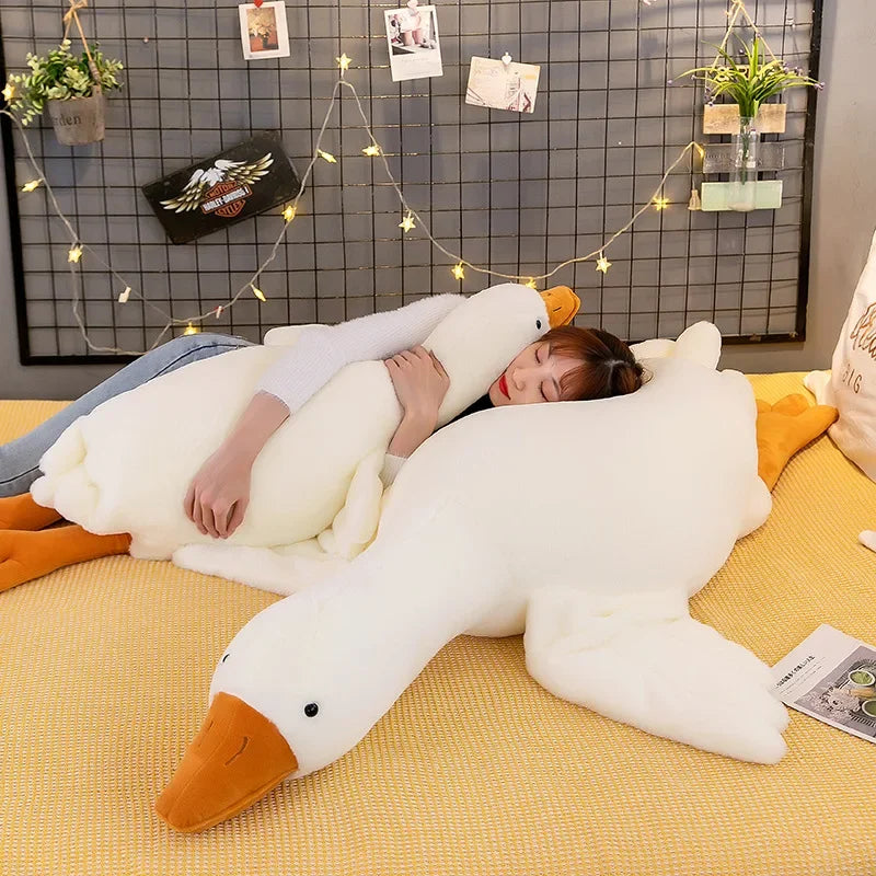50/90/130CM Funny Goose Plush Toy, Soft Duck Pillow, Cute Stuffed