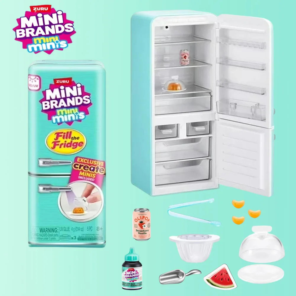 ZURU Original Fill The Fridge Mini Refrigerator Set Mini Brands Ball