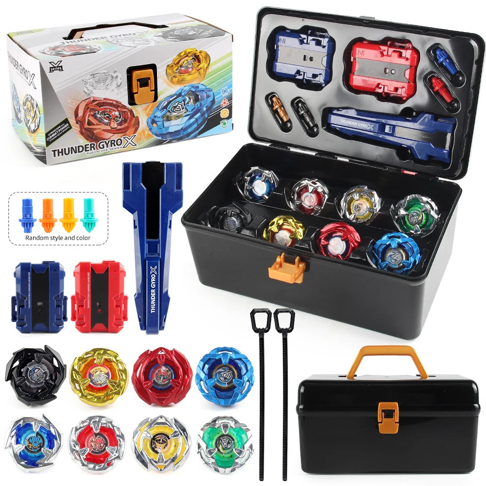 Bey X Spinning Toy Kit Gyro Metal Battle Tops with Launchers Organize