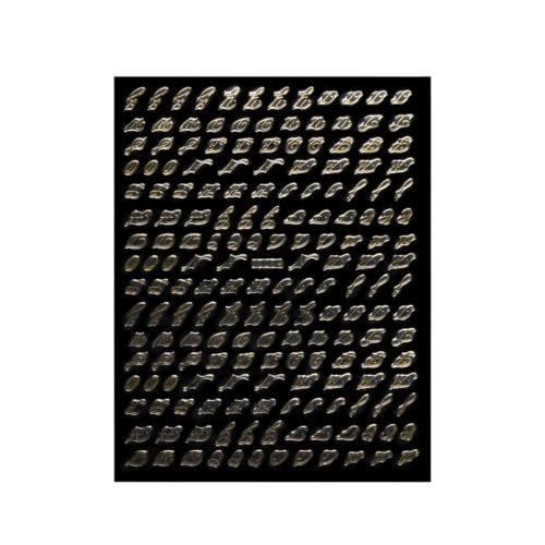 2-9mm Alphabet Letters Numbers Decor Stickers Gold Silver Epoxy Resin