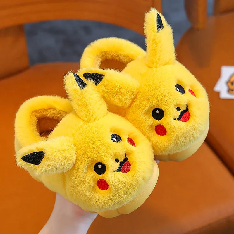 Cute Pikachu Autumn/Winter Cotton Slippers Cover Heel Cute Cartoon