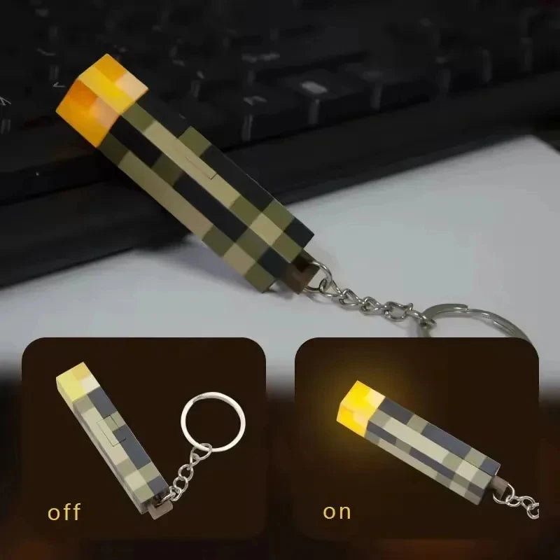 MC Game Mini Torch Flashlight LED Light USB Rechargeable Torch