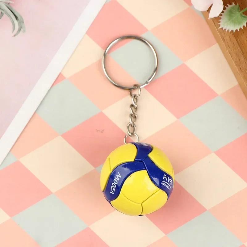 1xFashion PVC Volleyball Keychain Ornaments Business Volleyball Gifts