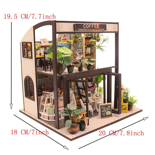 DIY 3D Puzzles Wooden Toy Miniature Dollhouse Handmade Doll House