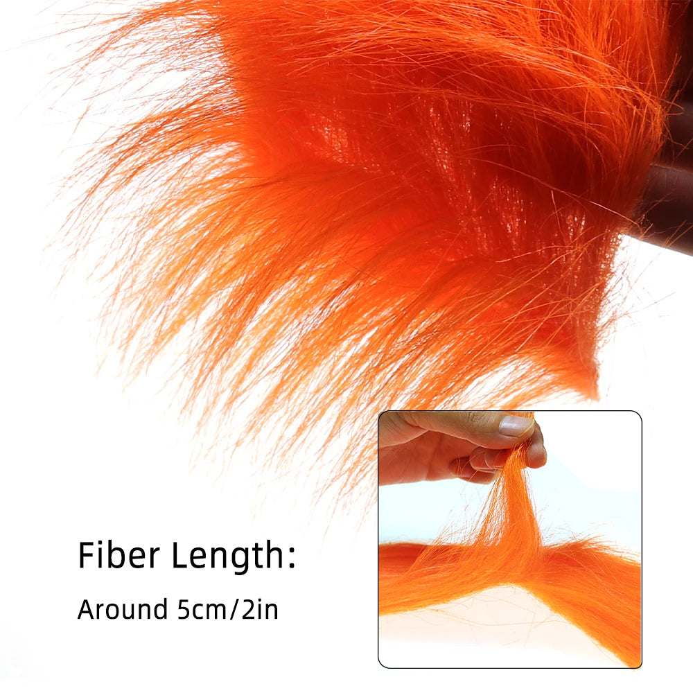 3PCS Fly Tying Artificial Synthetic Fluffy Fiber Long Hairy Craft Fur