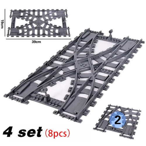 NEW City Trains Flexible Tracks Soft Straight Curved Rails Switch