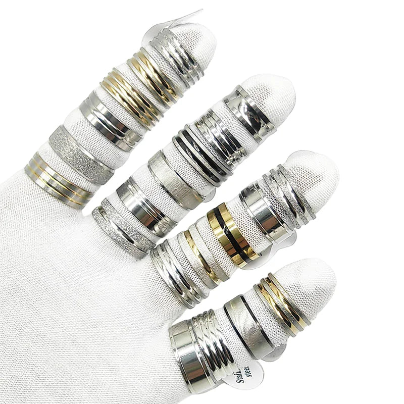 20pcs/Lot Factory Wholesale Hot Mix Style Simple Stainless Steel