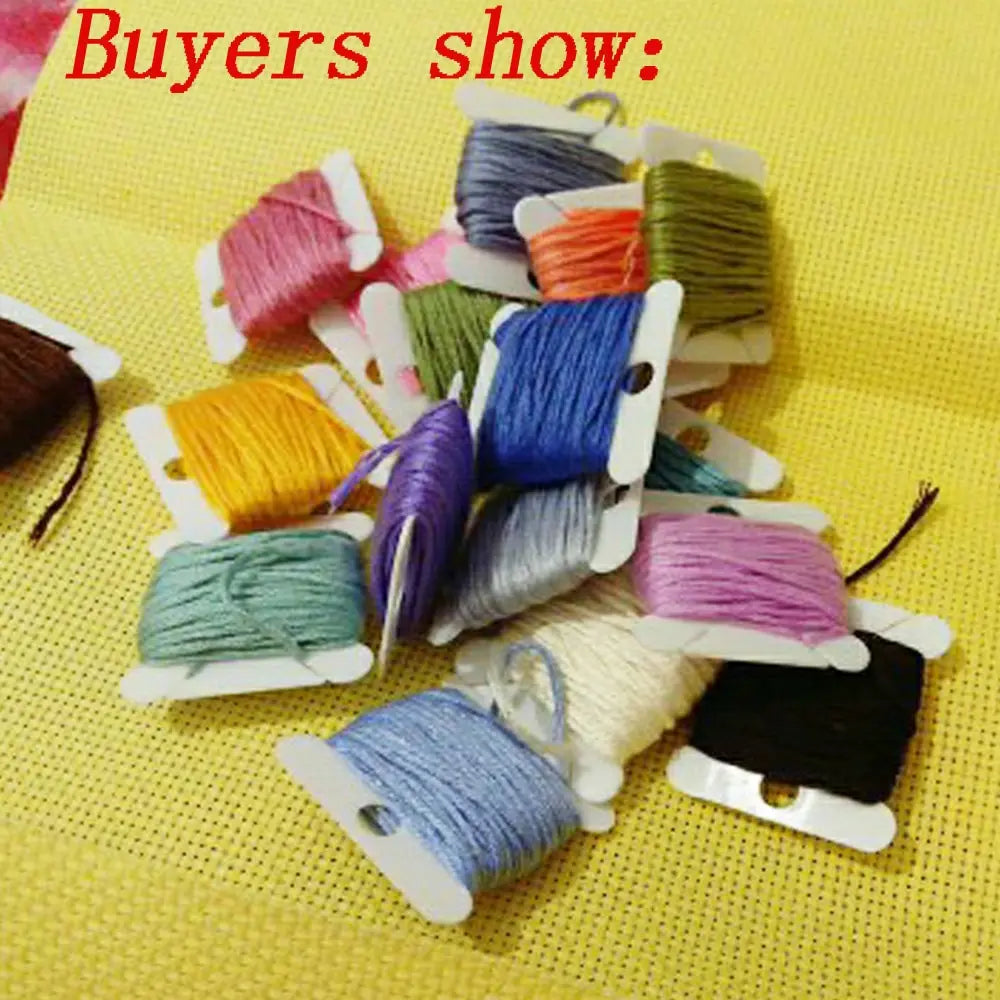 30pcs Plastic Floss Bobbins Sewing Thread Organizer Holder Embroidery