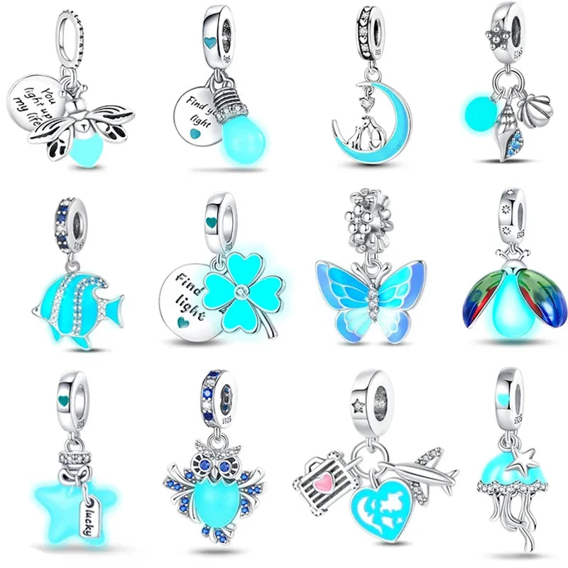 2024 New 925 Sterling Silver Luminous Charm Beads for 3mm Original
